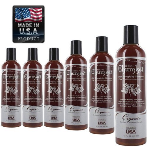 Natural Herbal Shampoo for Hair Growth - 6 Pack Bottles for Daily Hair Care & Scalp Treatment | Perfect for Dry, Damaged Hair & Dandruff Control