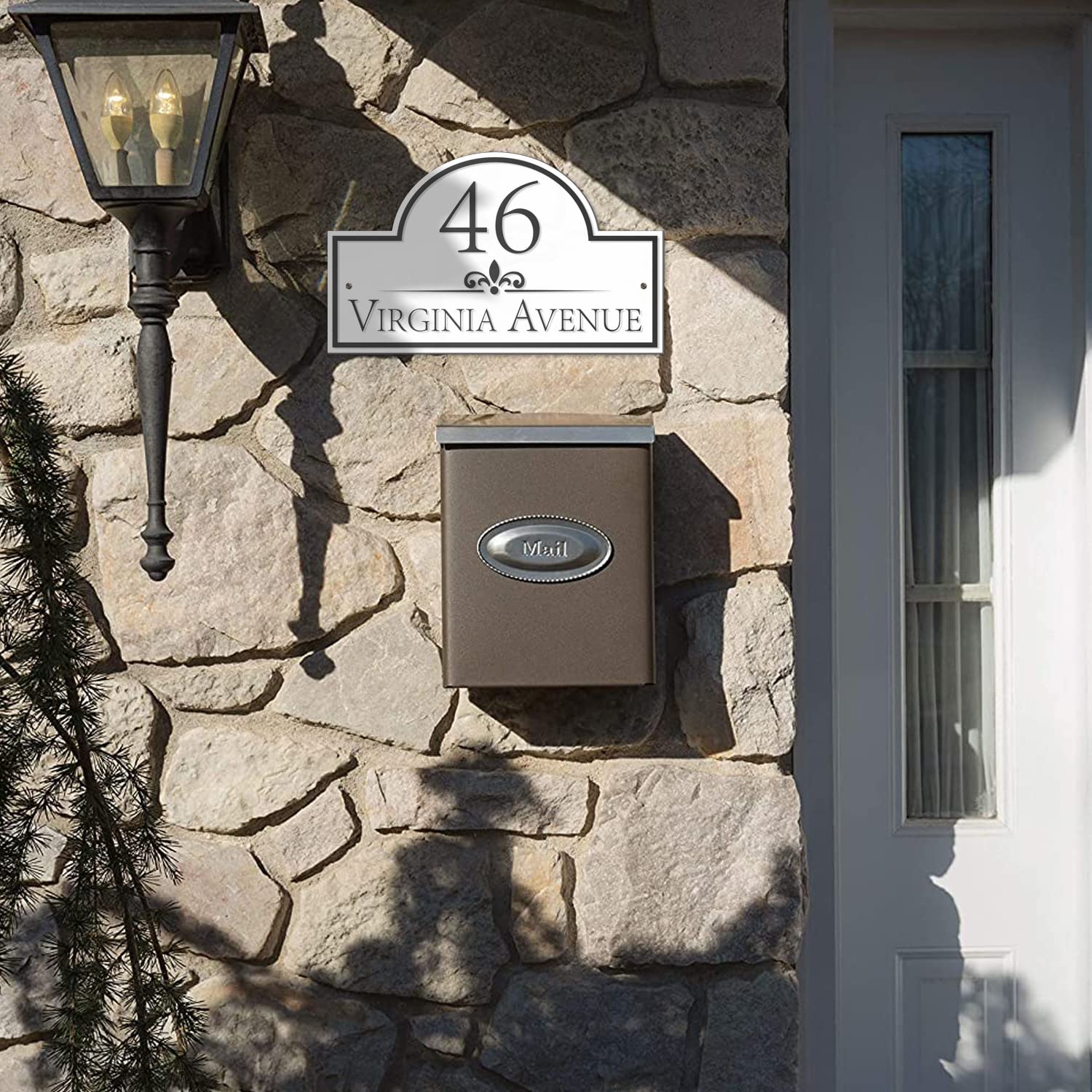 Custom House Number Sign - Personalized Address Plaque (13