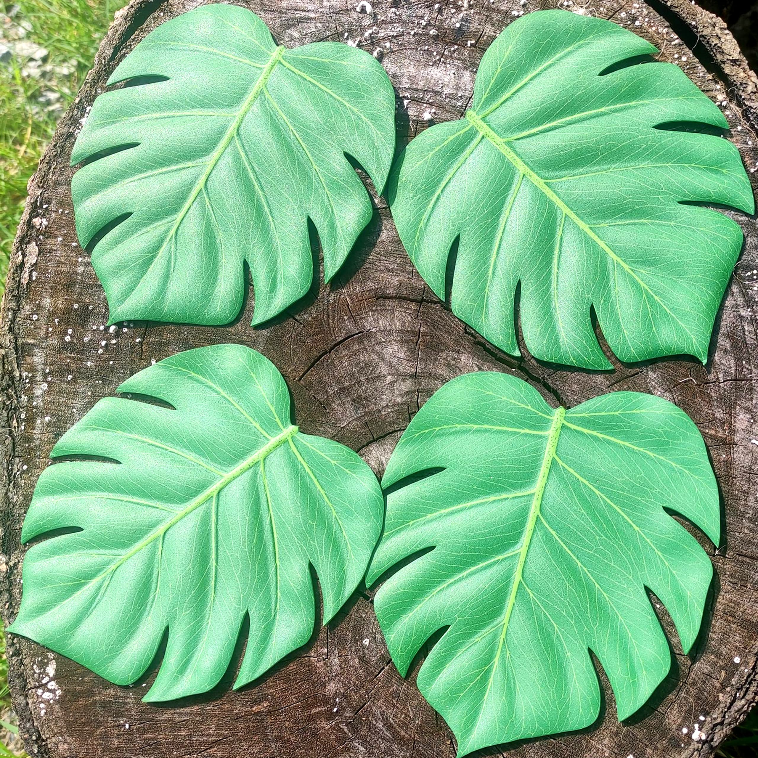 BKKDecor | 6-Pack Monstera Leaf Coasters for Drinks - Waterproof & Heat-Resistant Tropical Home Decor | Perfect for Parties, Weddings & Housewarming Gifts | Stylish Table Protection for Coffee, Wine & Cocktail Glasses