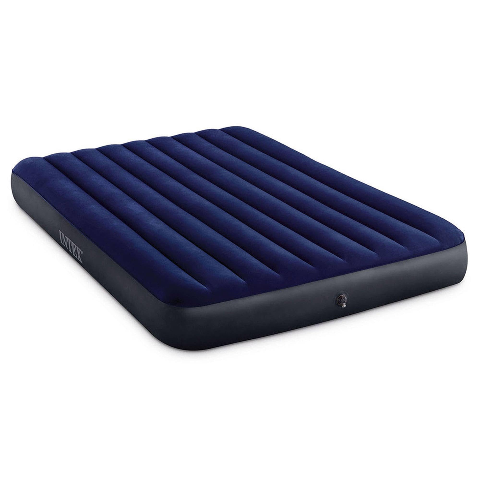 Intex 10 Inch Queen Air Mattress - Dura-Beam Fiber-Tech Vinyl, Plush Top & 2-in-1 Valve - 2 Pack (Pump Not Included) - Perfect for Guests, Camping & Home Use