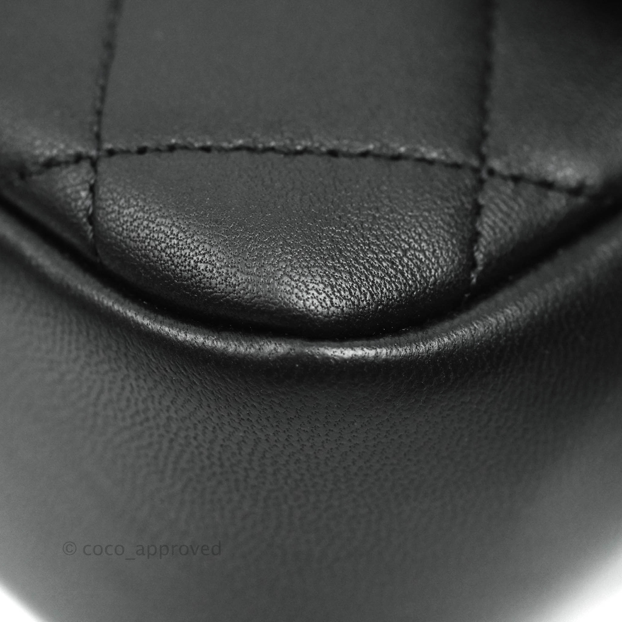 Chanel Circular Handle Flap Bag Black Lambskin with Aged Gold Hardware - Luxury Crossbody Purse for Women, Perfect for Evening Events & Date Nights
