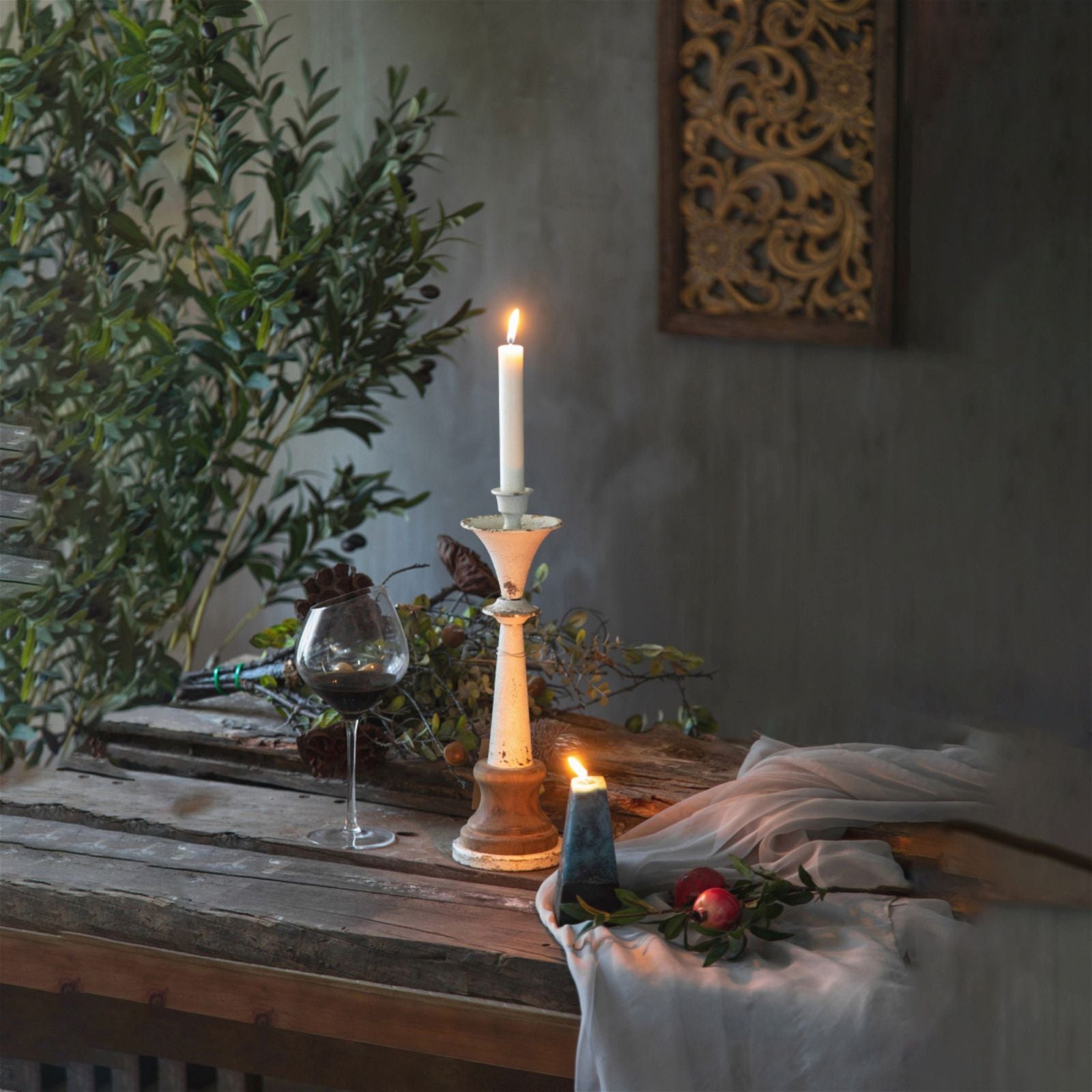 Vintage Lumier Antique Candle Holder - Elegant Home Decor for Dining Table, Fireplace & Wedding Centerpieces | Urban Style Collection