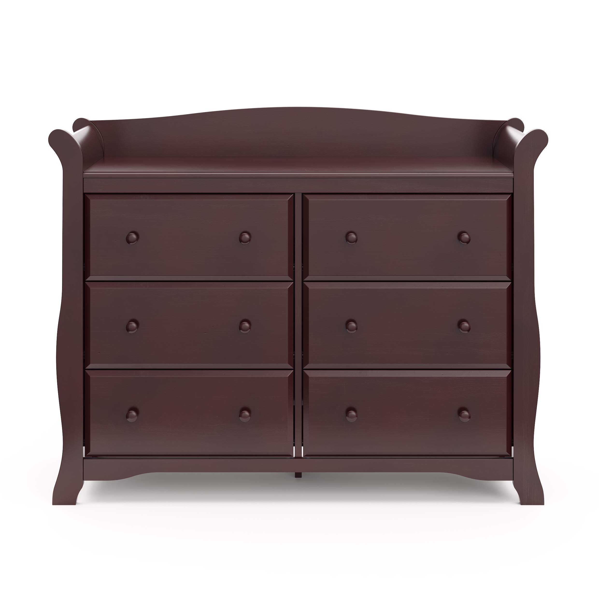 Stork Craft Classic Baby Girls Dresser - Espresso Finish, 17.5x50x40.5 Inch, Nursery Furniture for Baby Room Organization & Storage