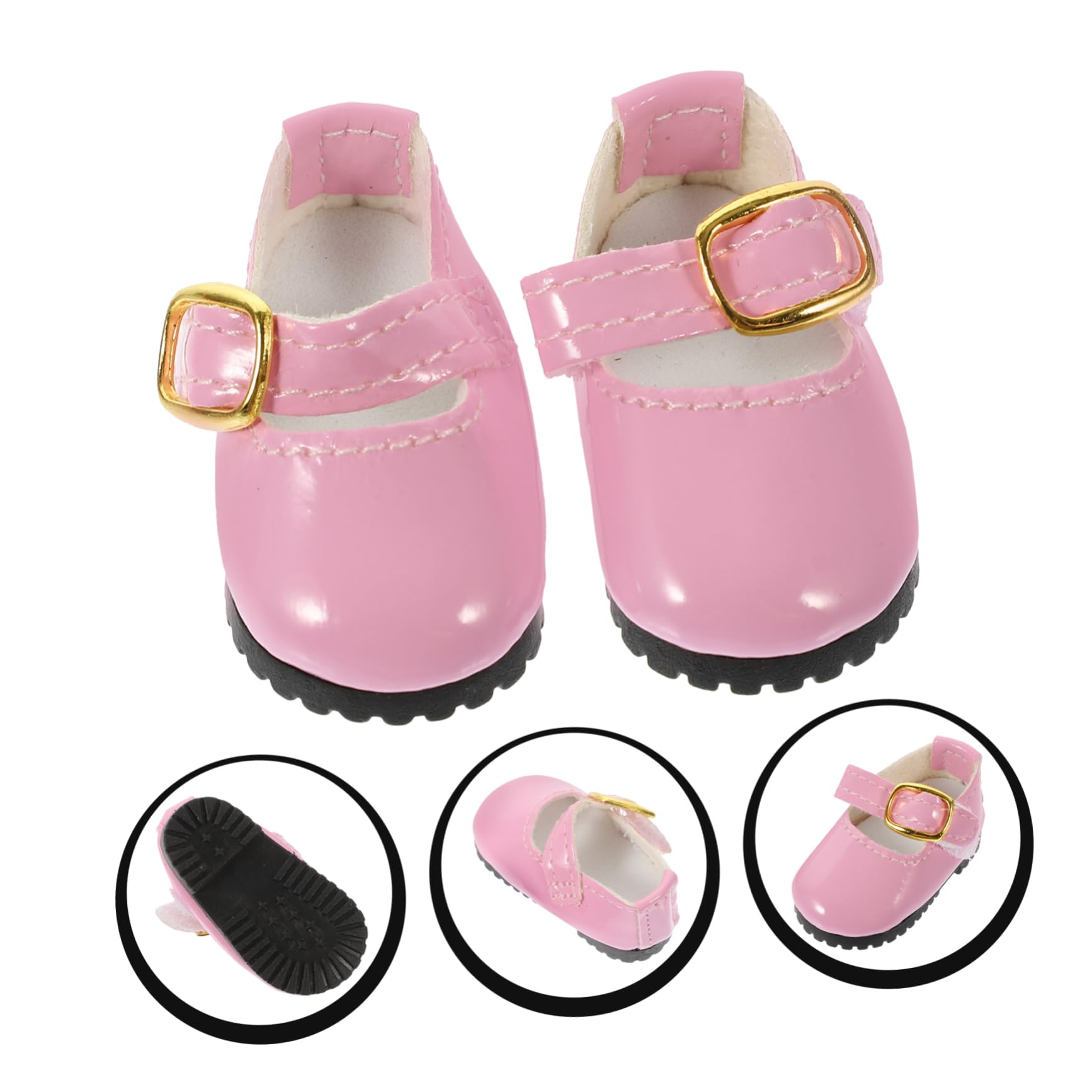 1 Pair Mini Dolls Dress Shoes for Girls - BJD Doll Shoes, Leather & Cotton Baby Shoes for 15cm Doll Outfits | Perfect for Doll Fashion, Collectibles, Photography & Decoration