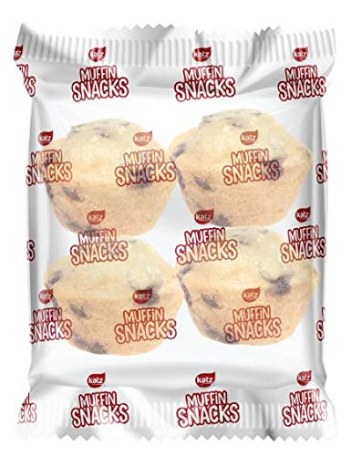 Katz Gluten Free Blueberry Muffin Snacks - Dairy Free, Nut Free, Soy Free, Kosher Certified (6oz, 1 Pack) | Perfect for School Lunches, Travel Snacks & Celiac-Friendly Diet