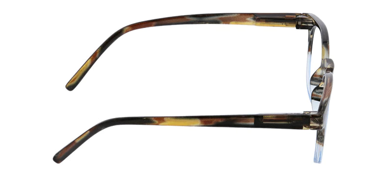 Peepers Dynomite Blue/Brown Reading Glasses - Stylish & Comfortable for Reading, Computer Use & Crafts