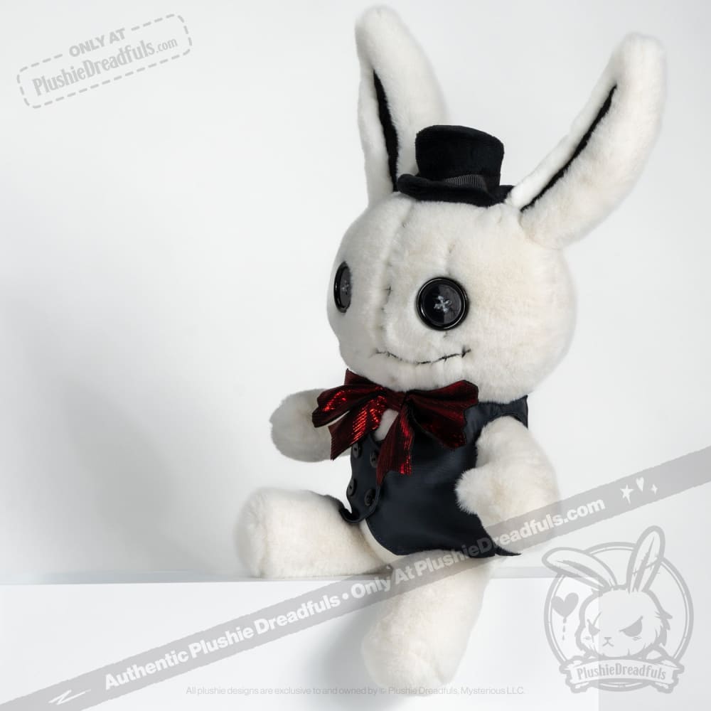 Victorian McGee's White Rabbit Plush Toy - Soft & Cuddly Stuffed Animal for Kids, Collectors & Home Decor | Perfect Gift for Birthdays, Christmas & Nursery Decorations