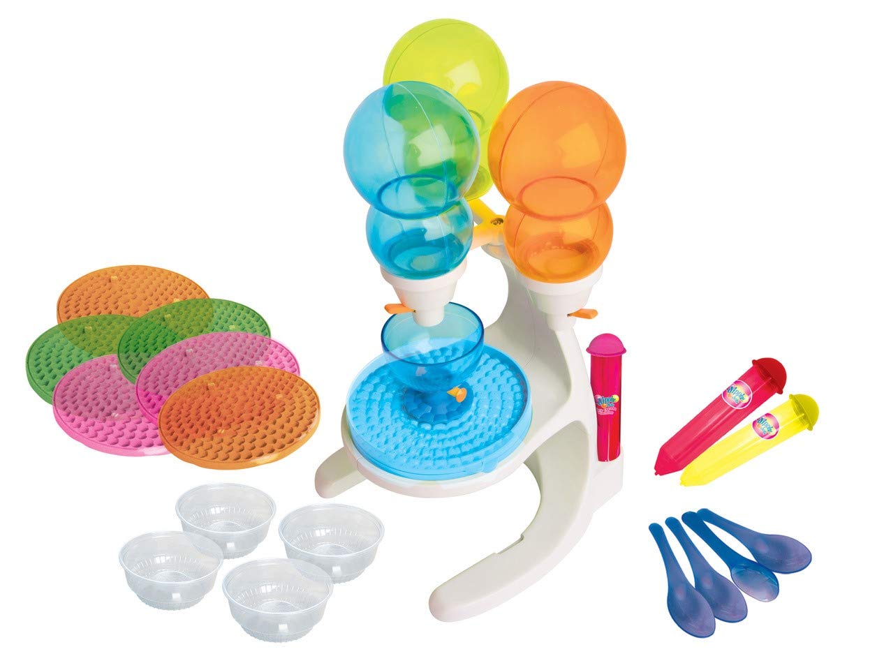 Dippin Dots Frozen Dot Maker Kit - Includes Ice Cream Maker, 6 Trays, 4 Bowls, 4 Spoons, 2 Pop Pens & Instructions - Make Homemade Dippin Dots with Soda, Juice or Milk - Freezes in 2 Hours - Perfect for Parties, Family Fun & DIY Frozen Treats at Home