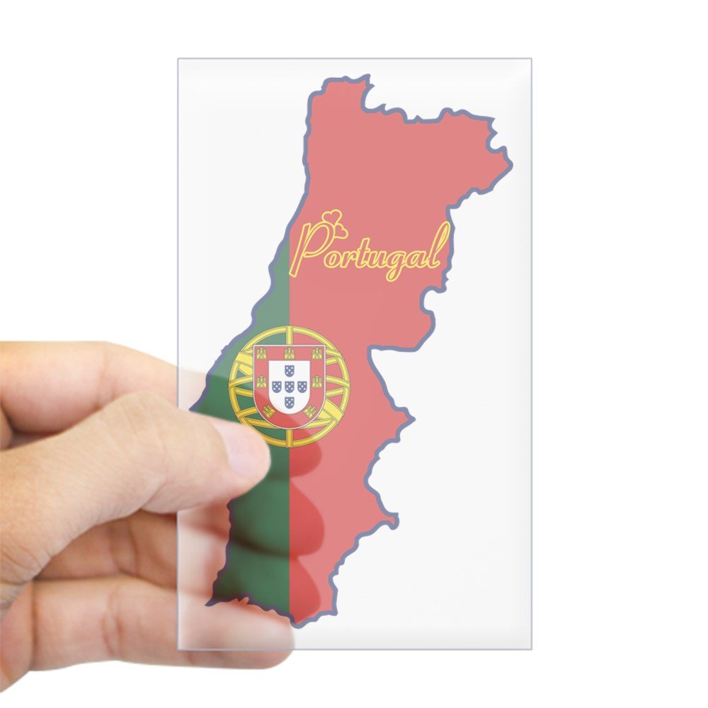 Cool Portugal Rectangle Sticker - Durable Vinyl Bumper Sticker & Car Decal for Laptops, Water Bottles, Notebooks - Perfect for Travel Lovers, Soccer Fans & Car Enthusiasts