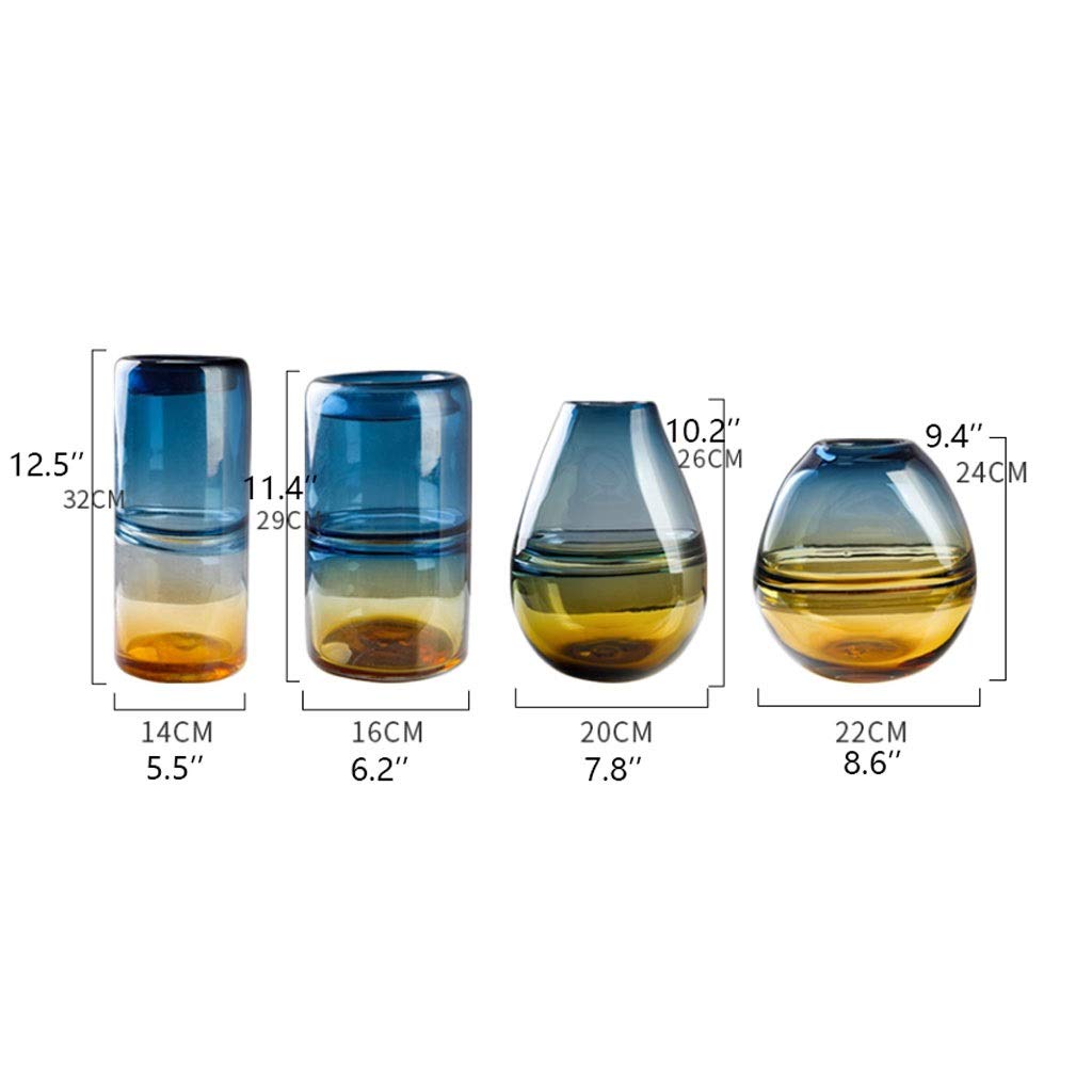 Elegant Glass Vase - Creative Transparent Flower Vase for Home Decor | Perfect for Living Room, Dining Room, Bedroom, Kitchen & Outdoor | Fireplace Centerpiece & Floral Arrangement Decor