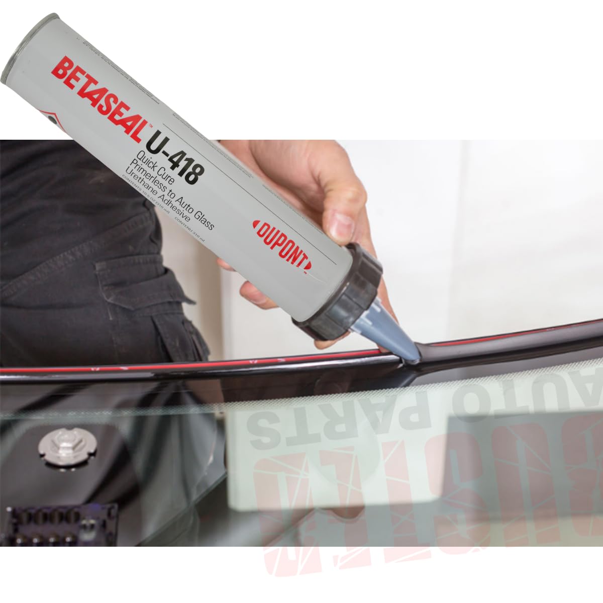 Dow Auto Glass Urethane Adhesive - Primerless Windshield Glue (10 Tubes) U-418 Case - Perfect for Car Windshield Repair & Replacement, DIY Auto Glass Installation