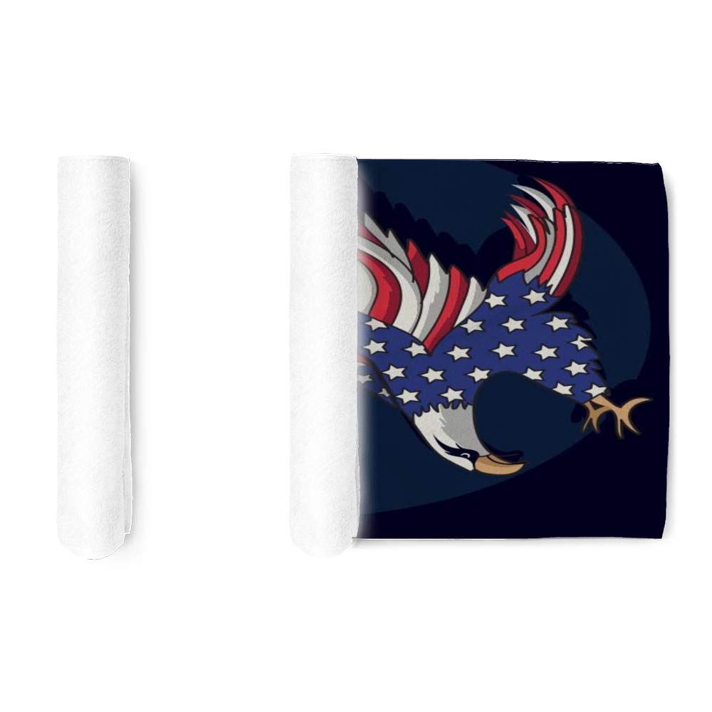 Premium Microfiber Bath Towels - Retro American Eagles Flag Design - Ultra Soft & Absorbent Hand Towels for Bathroom, Kitchen, Gym & Spa - Perfect for Hotels, Home Decor & Gift Giving