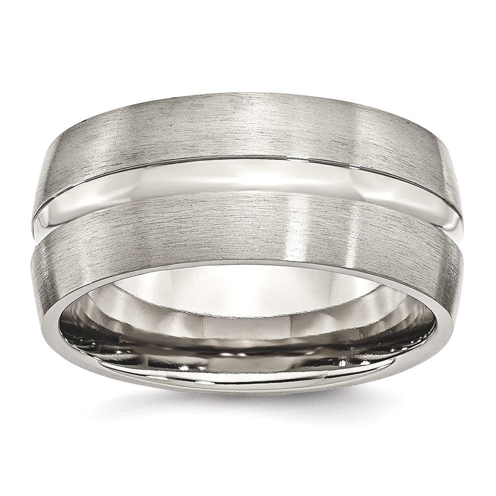 IceCarats Titanium 10mm Wedding Band Ring for Men & Women - Durable Comfort Fit Wedding Ring for Couples, Anniversary, Engagement - Hypoallergenic & Scratch Resistant Titanium Ring