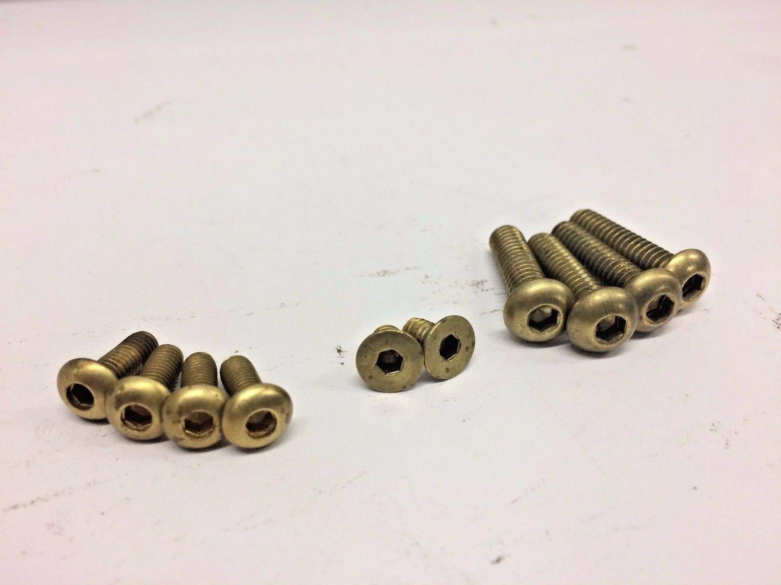 HARLEY Brass Handlebar Switch Housing Mount Bolts for 82-95 Big Twin & Sportster - Motorcycle Replacement Parts for Improved Control & Safety