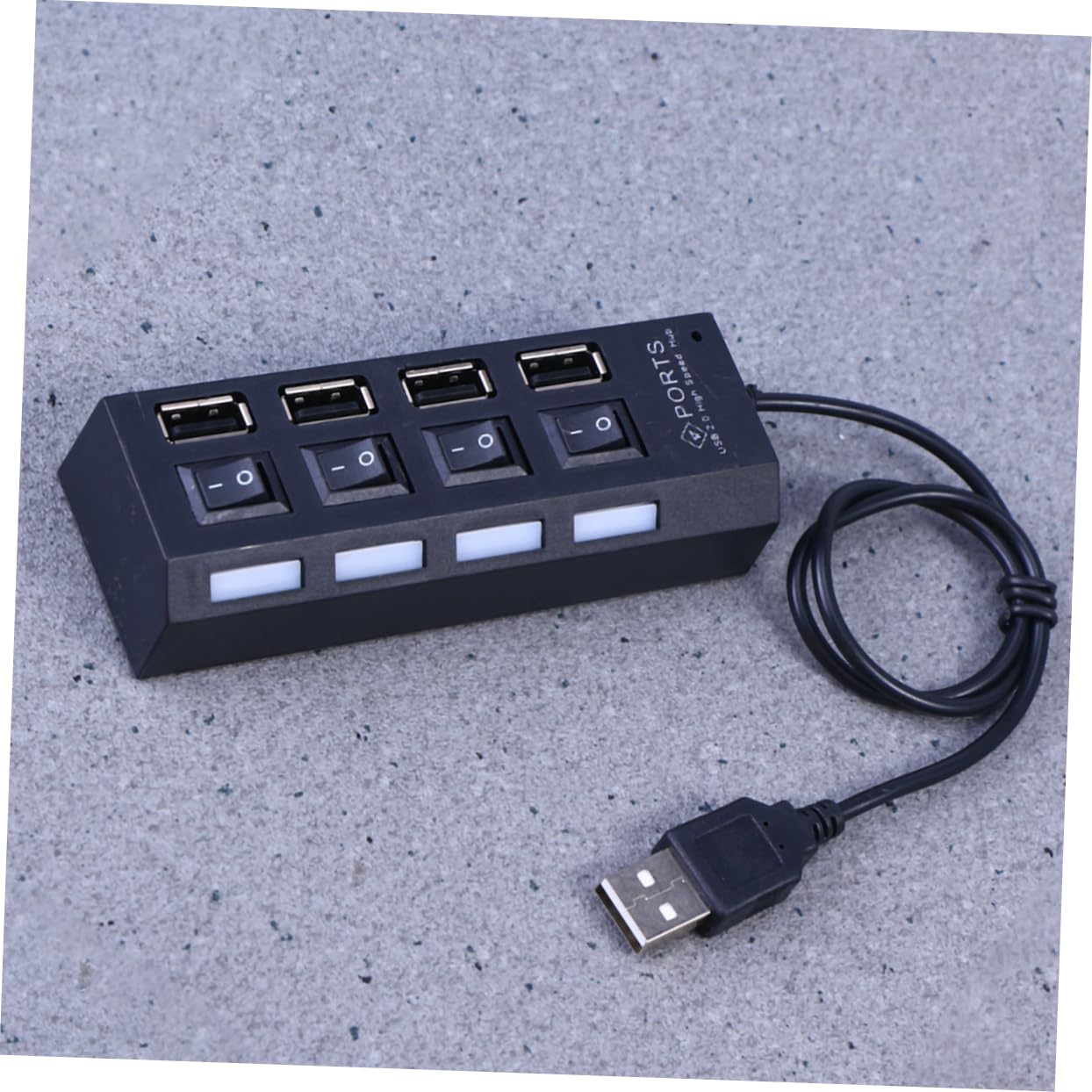 2-Pack 4-Port USB 2.0 Hub Splitter - High Speed Data Transfer Hub for Laptop, PC, Mac - Perfect for Home Office, Gaming & Charging Multiple Devices