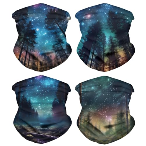4pcs Blue Aurora Forest