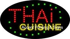 Thai Cuisine Flashing & Animated LED Sign - High Impact, Energy Efficient Restaurant Decor for Bars, Cafes, and Asian Eateries