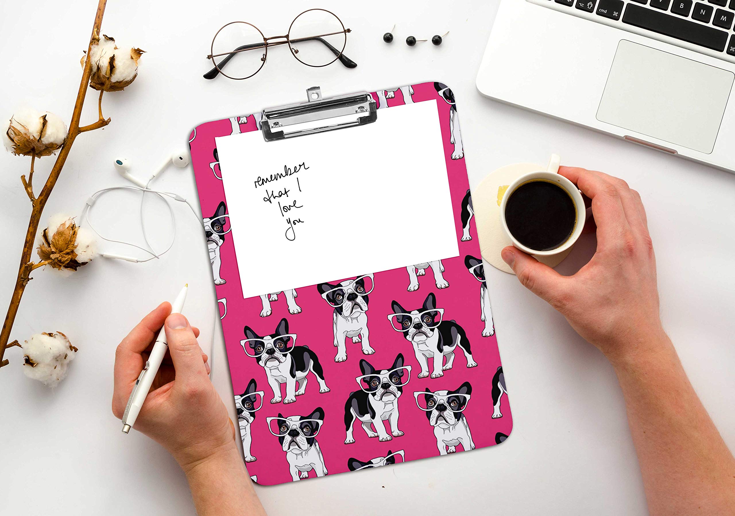 Double Sided Dry Erase Clipboard 9x15 - Letter Size with Marker & Duster for Office & School