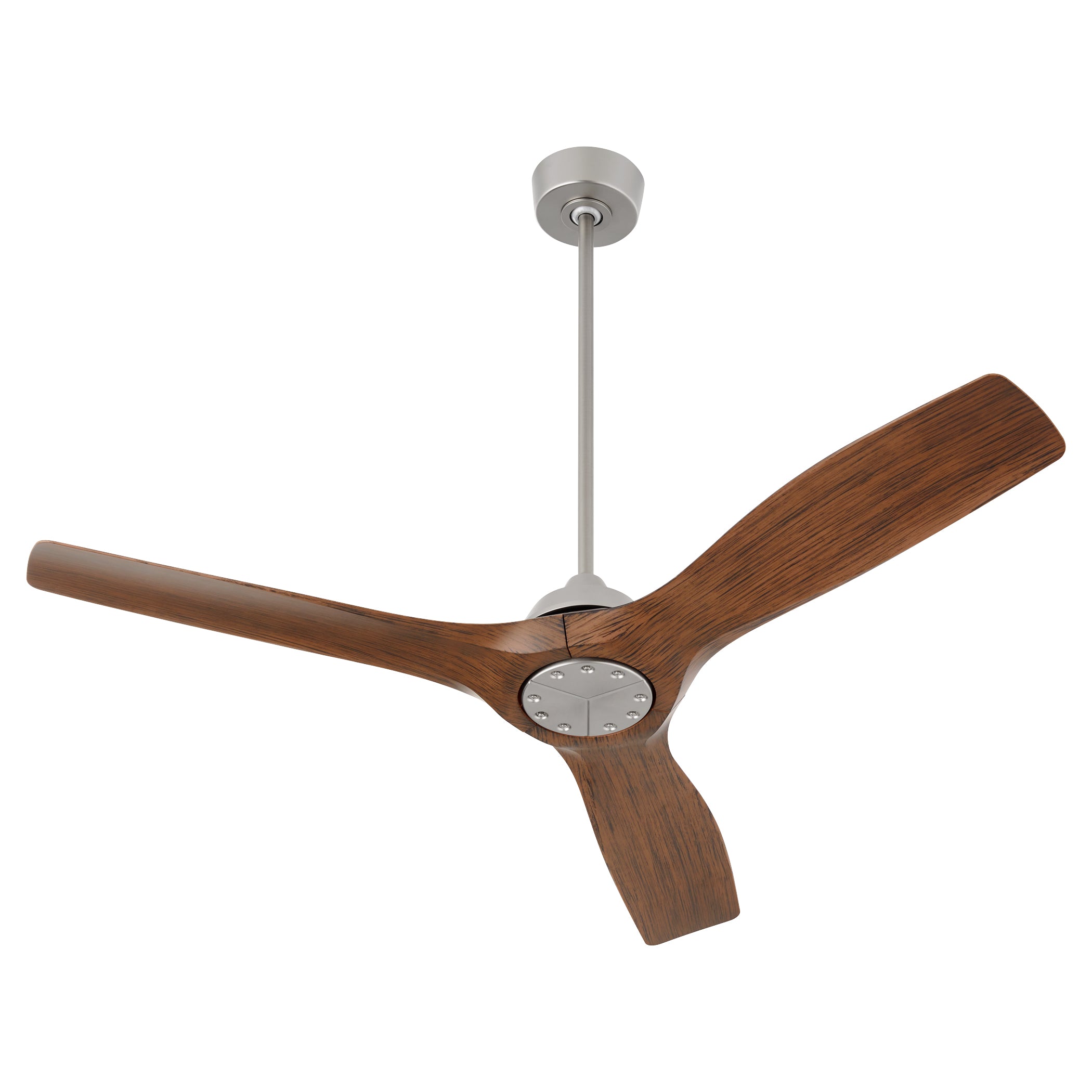 Oxygen Avalon 3 118 24 Inch Ceiling Fan in Satin Nickel Finish - Perfect for Living Rooms, Bedrooms & Indoor Spaces
