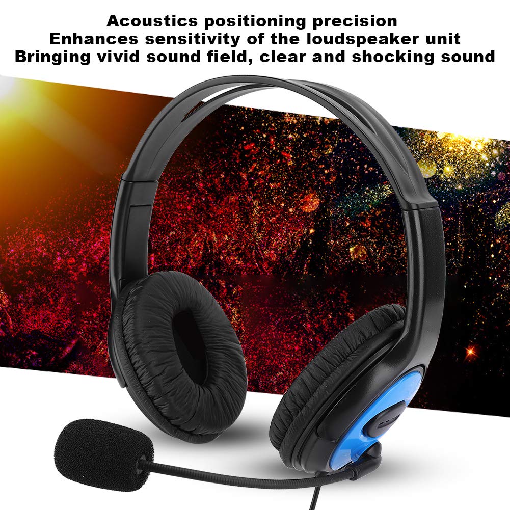 Yunir Lightweight Noise Cancelling Gaming Headset with Microphone - Wired Over-Ear Headphones for PC, Laptop, PS4, Xbox One - Perfect for Immersive Gaming, Online Meetings & Music Listening