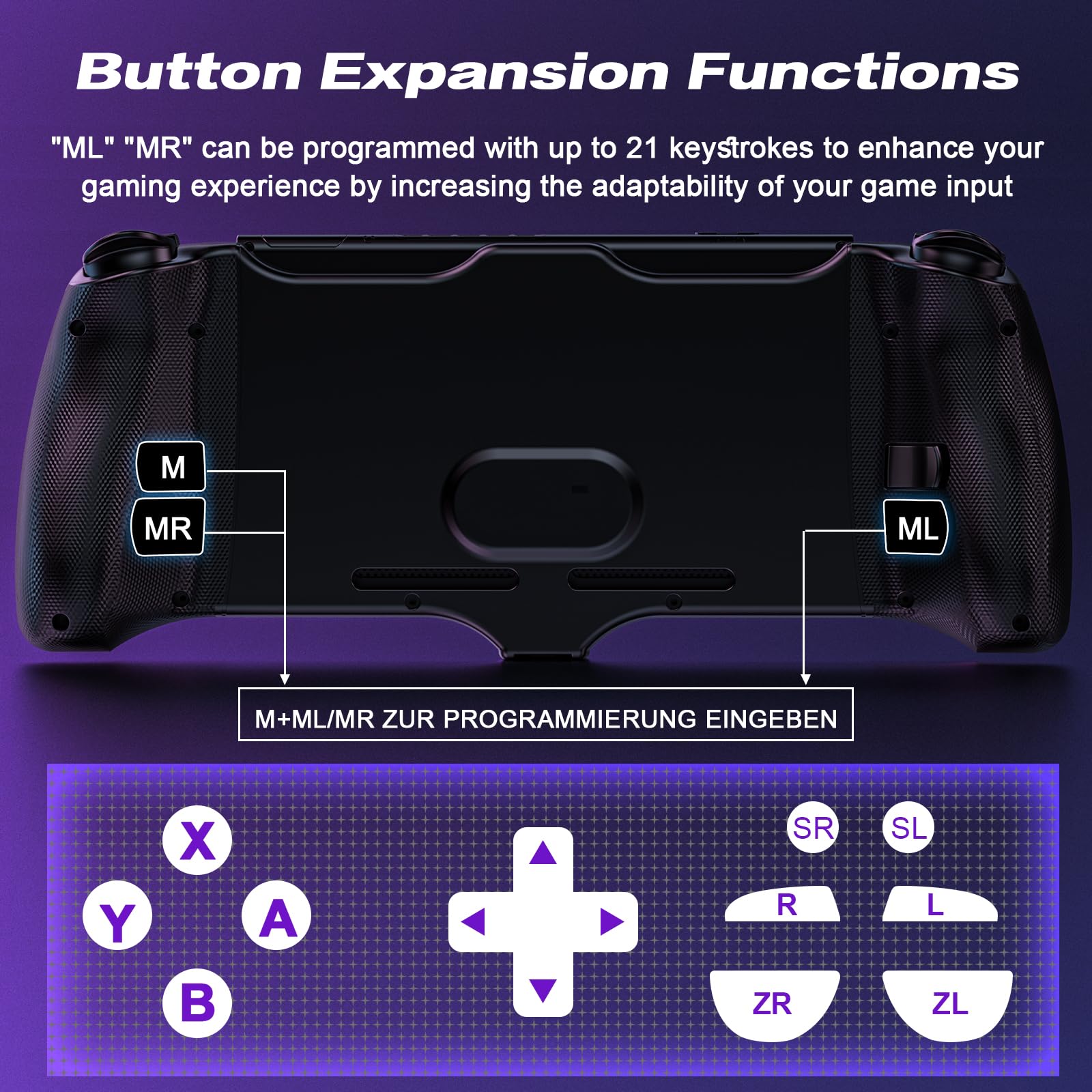 Wireless Switch Pro Controller for Nintendo Switch/OLED - Adjustable Turbo, Dual Motor Vibration, Ergonomic Joypad | Perfect for Mario Kart, Smash Bros & Handheld Gaming