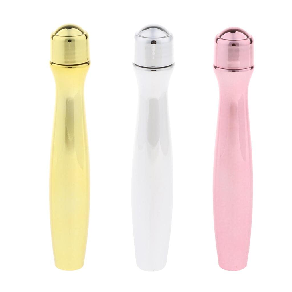 15ml Empty Roller Bottles for Essential Oils & Perfume - Golden Glass Roll On Bottles with Stainless Steel Roller Ball - Perfect for DIY Aromatherapy, Travel & Gift Packaging