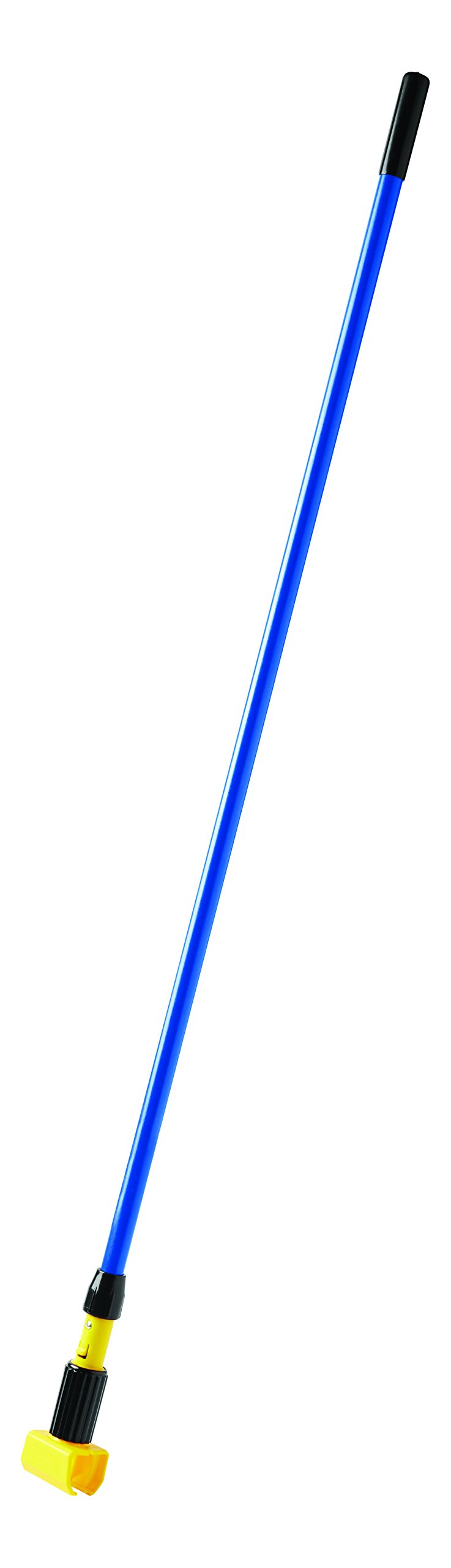 Rubbermaid Heavy Duty 60-Inch Fiberglass Handle Wet Mop with Gripper Clamp - Blue Commercial Mop Head Replacement for Industrial & Household Floor Cleaning (Pack of 12) - Perfect for Schools, Hospitals, Restaurants and Home Deep Cleaning