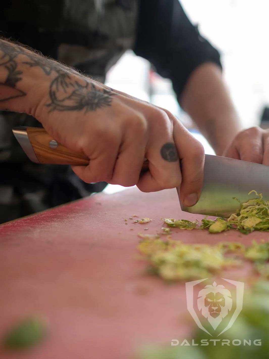 Dalstrong Gladiator Series 8-Inch Chef Knife with Olive Wood Handle - Professional Kitchen Knife for Slicing, Dicing & Chopping - Perfect for Home Cooks & Professional Chefs