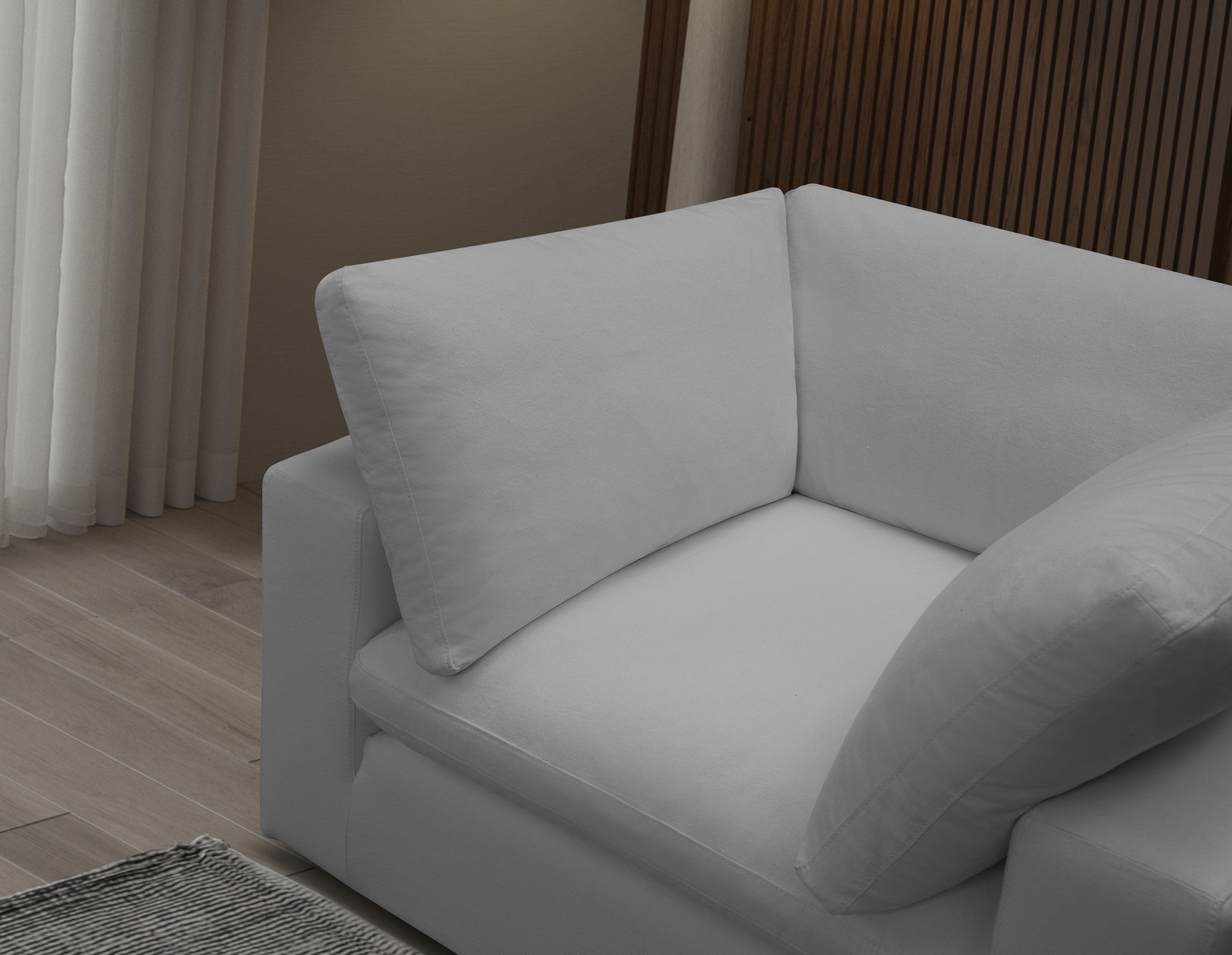 Modern Cali Lounge Chair in Sol Grey - Comfortable Mid-Century Accent Chair for Living Room, Bedroom & Patio - Perfect for Relaxing, Reading & Lounging