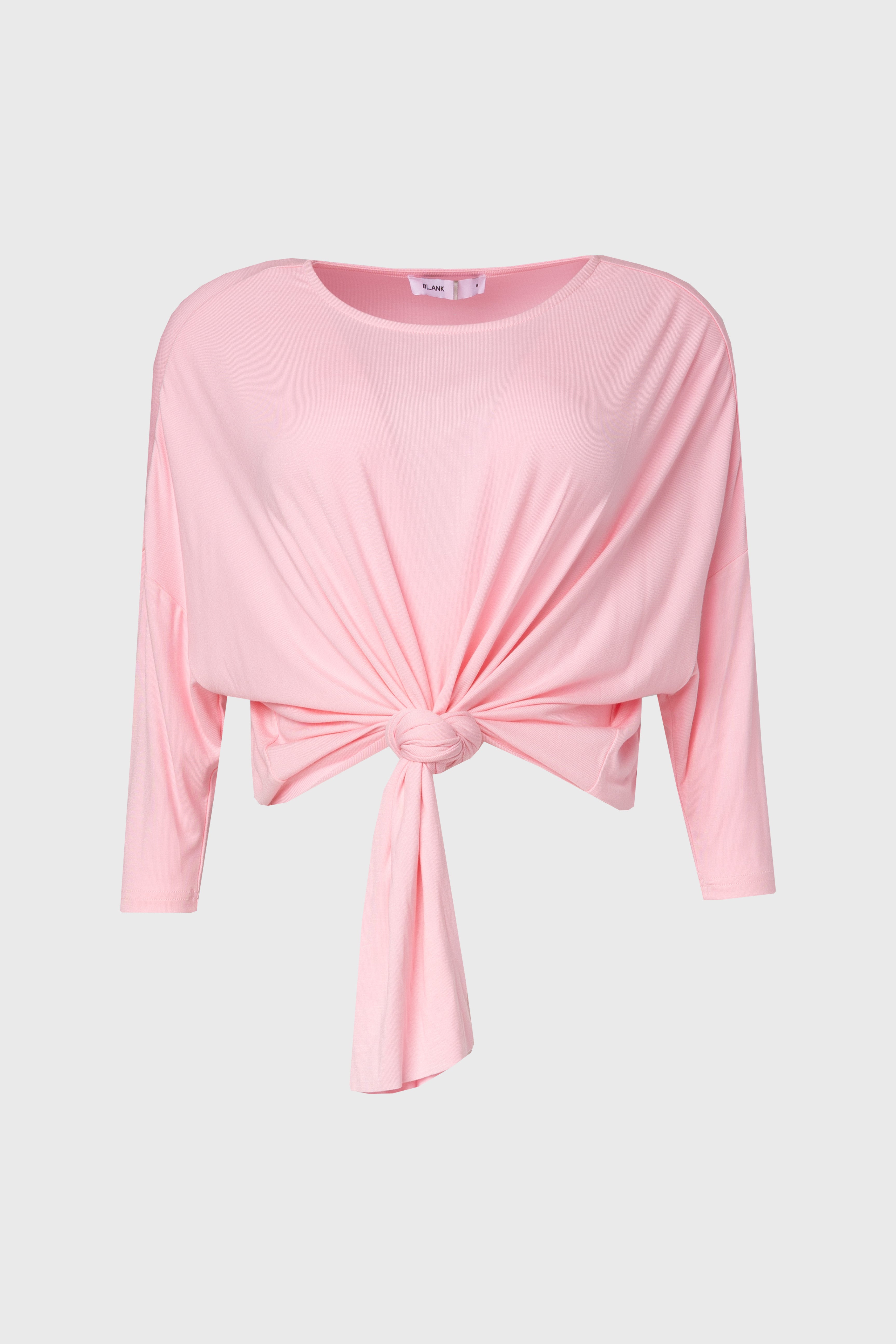 Pink Dolman Tie Knot Tee for Women - Stylish Casual Blouse with Sleeve Ties - Perfect for Summer Outfits, Beach Wear, and Date Nights