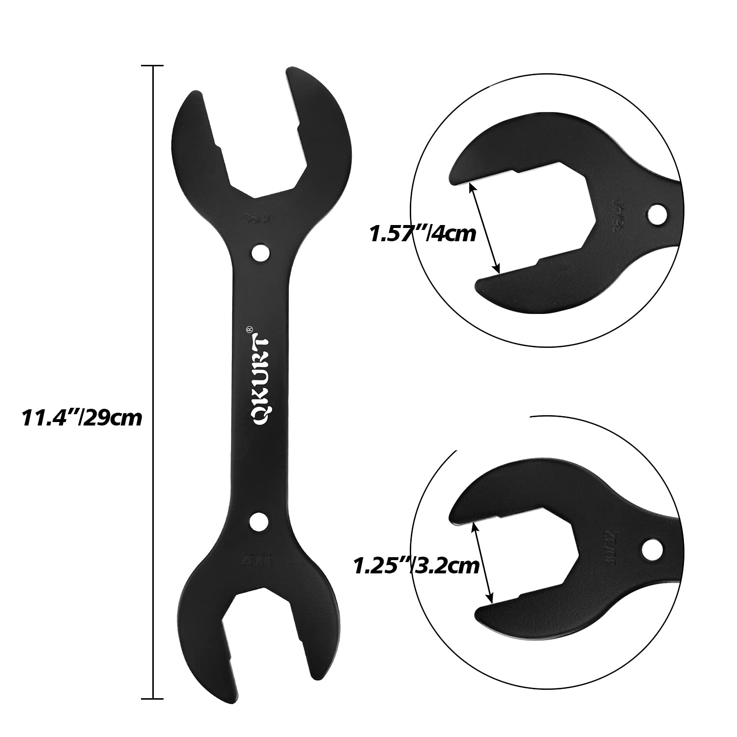 4 in 1 Bike Headset Wrench Tool - Heavy Duty 30/32/36/40mm Bicycle Headset Spanner for MTB, Road & Hybrid Bikes - Perfect for Bike Maintenance & Repair