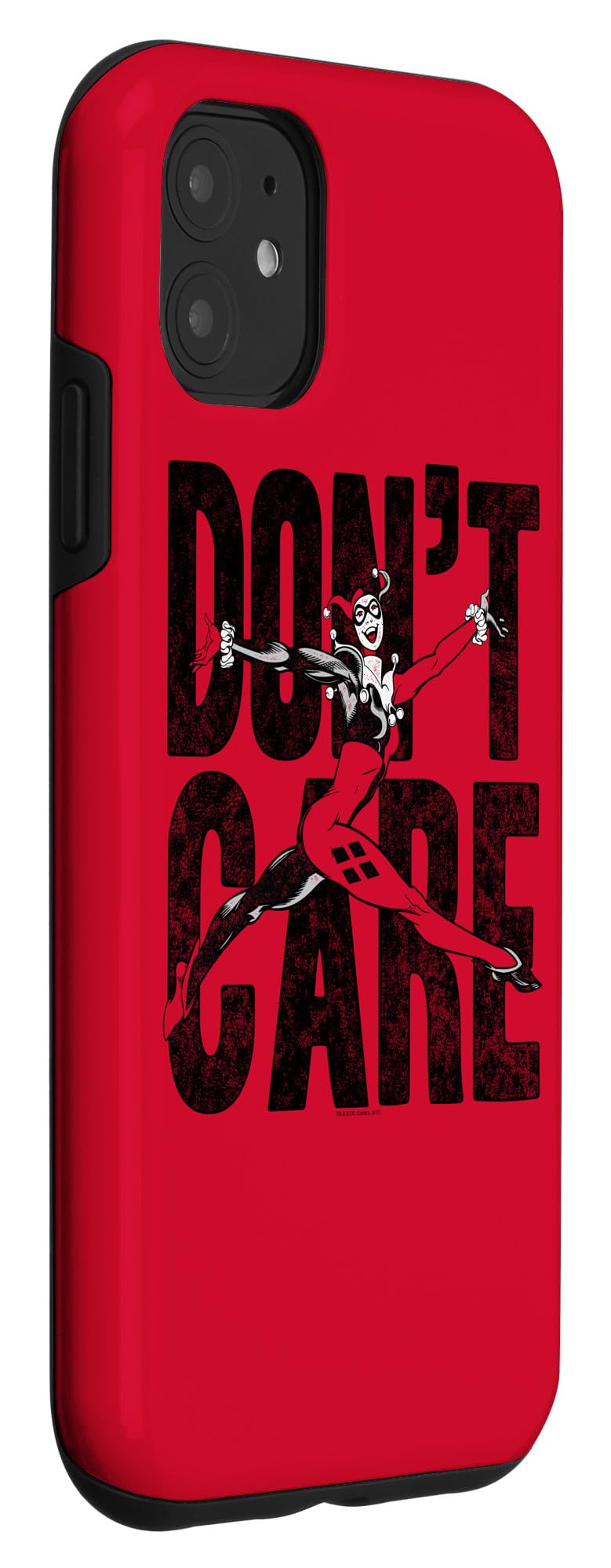 **iPhone 11 Harley Quinn Don't Care Shockproof Case - Trendy Custom Phone Cover for Protection & Style - Perfect for Fans, Cosplay & Everyday Use**