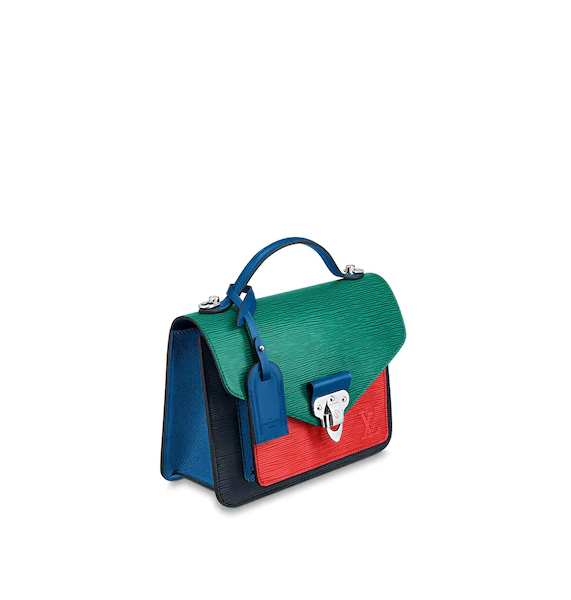 LV Neo Monceau Handbag in Emerald Green & Indigo - Luxury Crossbody Bag for Women | Perfect for Work, Travel & Evening Events