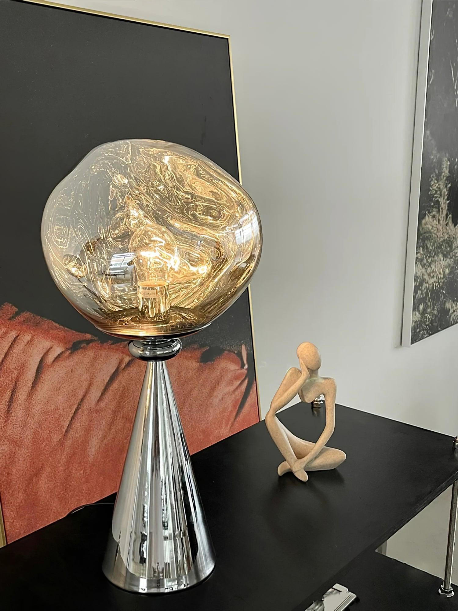 Lava Cone Table Lamp - Modern Volcanic Rock Design LED Night Light for Bedroom, Living Room & Office Decor - Perfect for Relaxation & Ambient Lighting