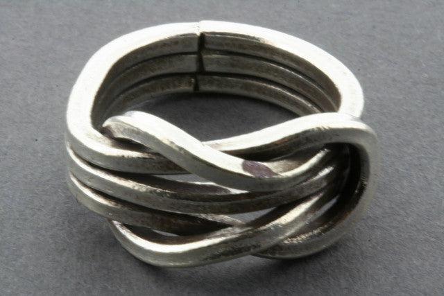 Heavy Infinity Knot Ring for Women - Sterling Silver Celtic Love Symbol Jewelry - Perfect for Gifts, Weddings, and Everyday Wear