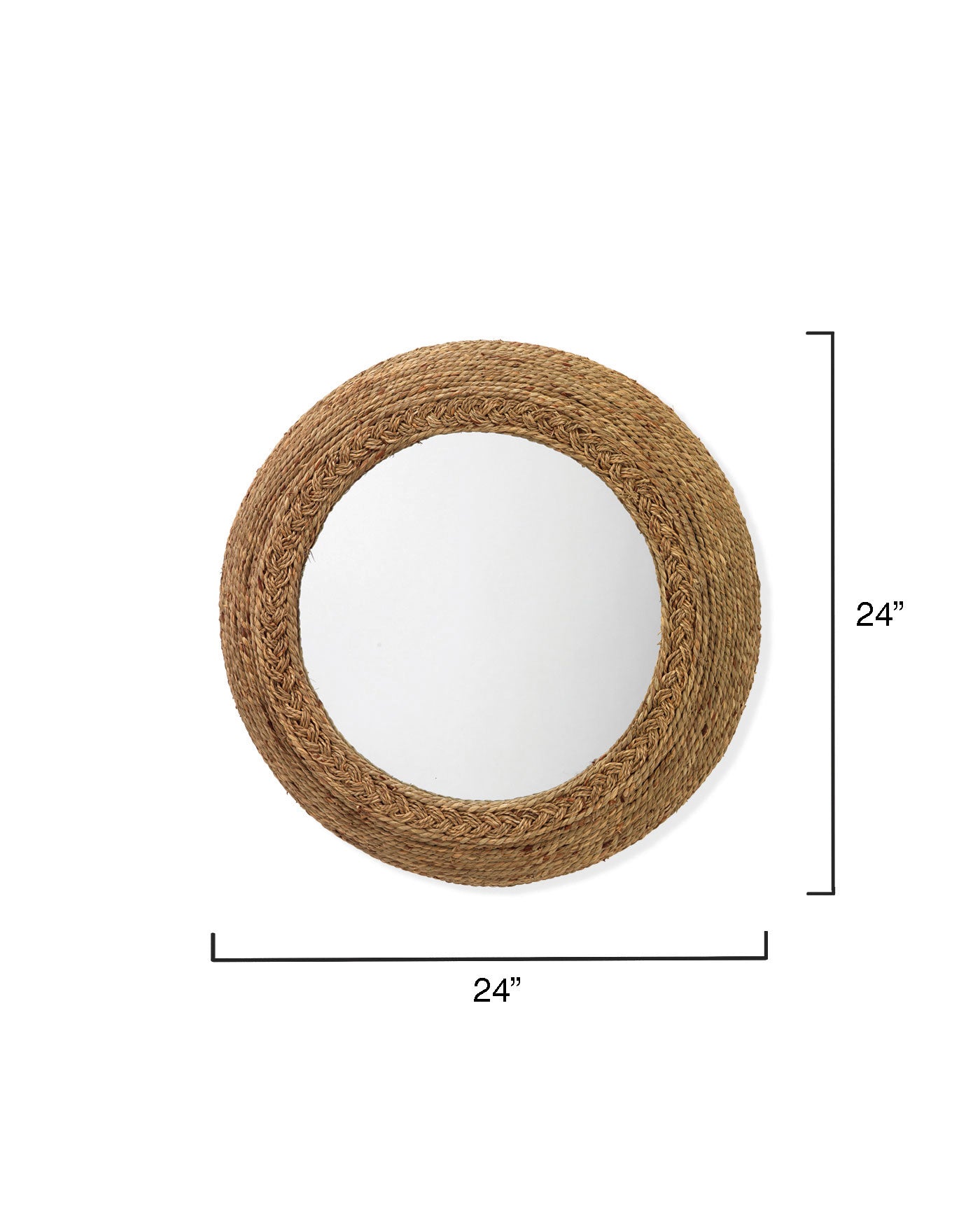 Natural Seagrass Wall Mirror - Handwoven Boho Decor for Living Room, Bedroom & Bathroom | Eco-Friendly Home Accent for Coastal & Farmhouse Style