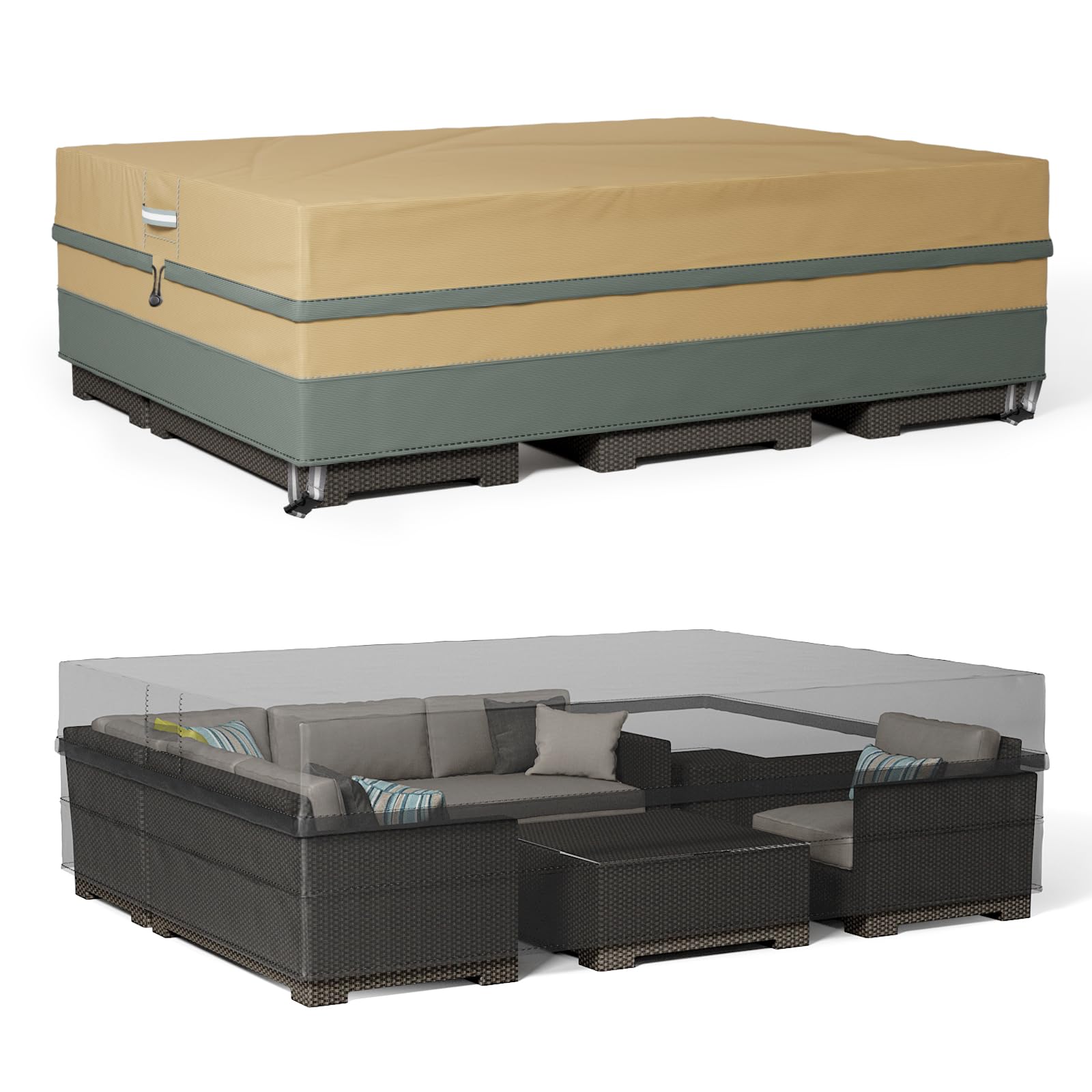 Waterproof Windproof Patio Furniture Covers Outdoor Table Cover 124