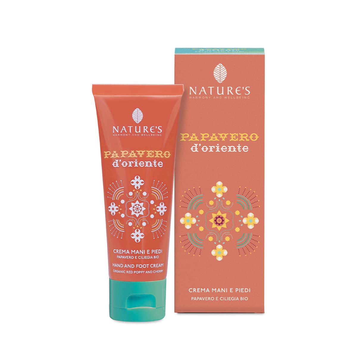 Nature's Papavero d'Oriente Hand and Foot Cream 75ml - Intense Moisturizing for Dry Skin | Perfect for Winter Care & Cracked Heel Repair