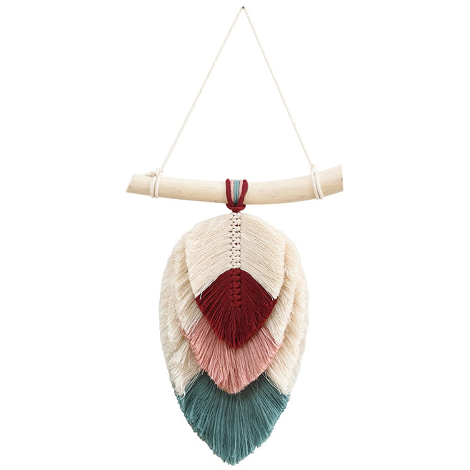 Nordic Style Patchwork Cotton Handwoven Tassel Wall Hanging Tapestry - Bohemian Home Decor for Living Room, Bedroom & Dorm