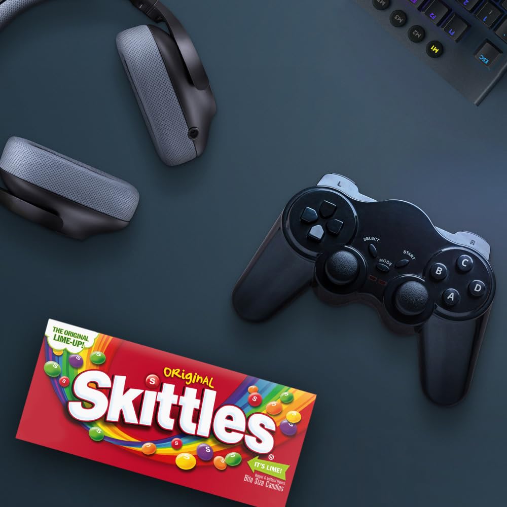 Skittles Original Chewy Candy - 3.5 oz Theater Box | Bulk Pack of Fruity Flavors | Perfect for Movie Nights, Parties & Halloween Treats