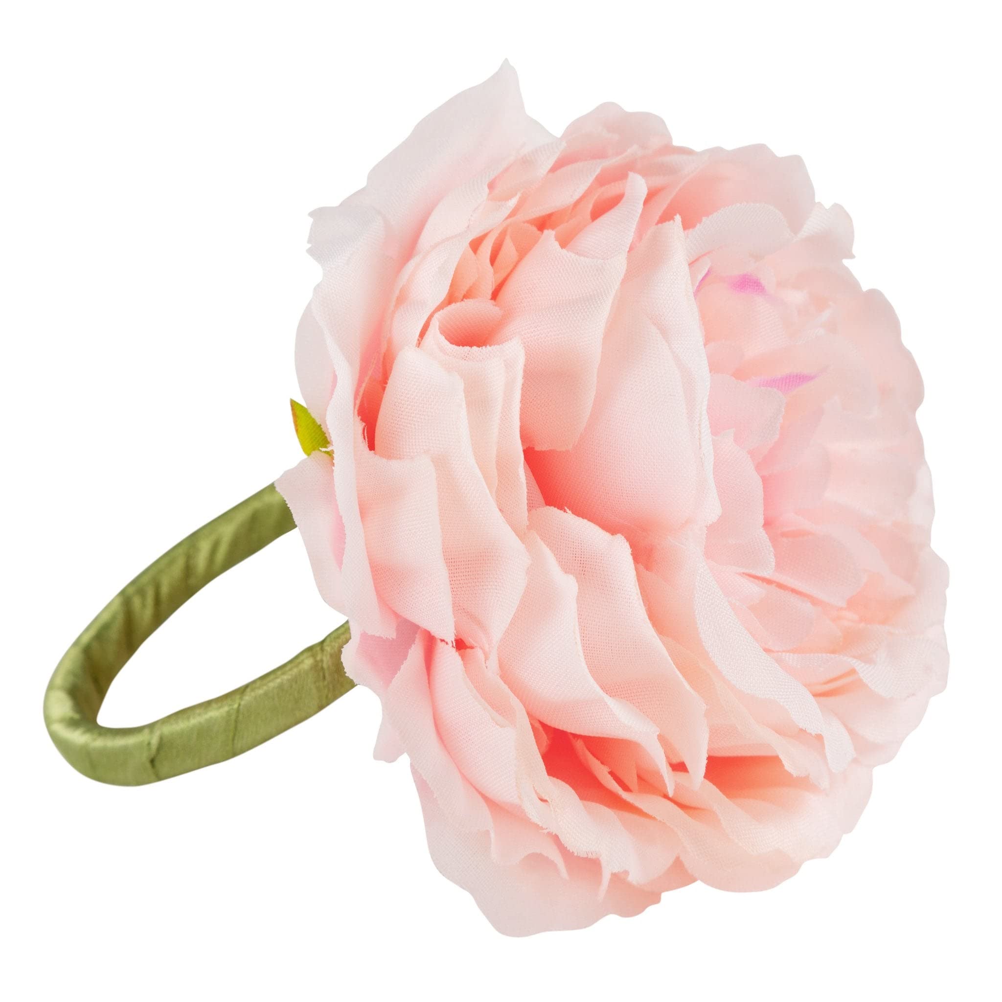 Silk Peony Flower Napkin Rings Set of 10 - Elegant Pink Table Decor for Wedding, Bridal Shower, Anniversary, Birthday Party & Special Events | Perfect for Romantic Dinners, Holiday Tablescapes & Luxury Home Decor