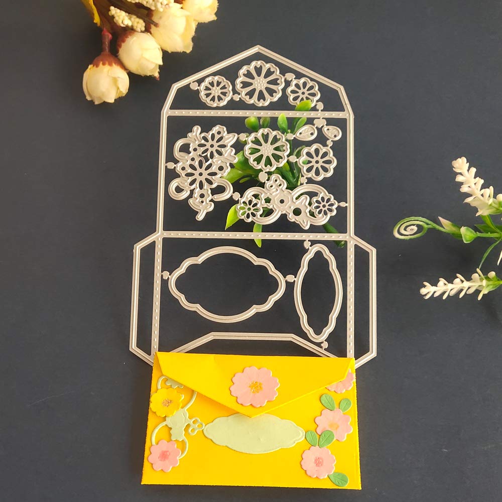 Beautiful Envelope Box Flower Cloud Metal Cutting Die - Scrapbook Album Card Template for DIY Paper Crafts | Perfect for Wedding Invitations, Greeting Cards & Memory Books