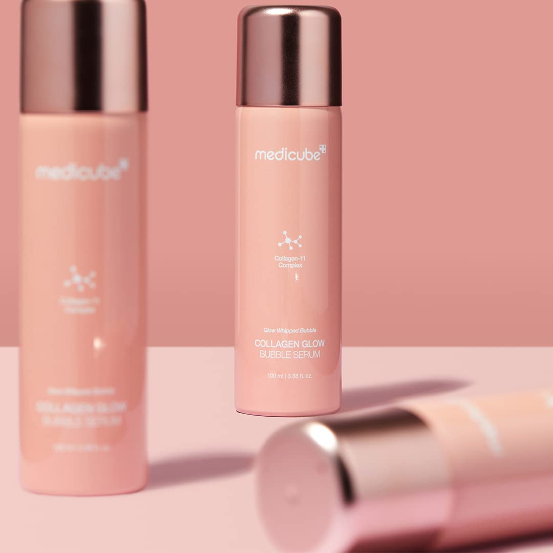 Medicube Collagen Glow Bubble Serum - Fast Absorbing Korean Skincare for 24H Hydration & Firming - Anti-Aging Face Treatment for Dull Skin - Perfect for Daily Routine & Night Care (3.38 fl.oz)