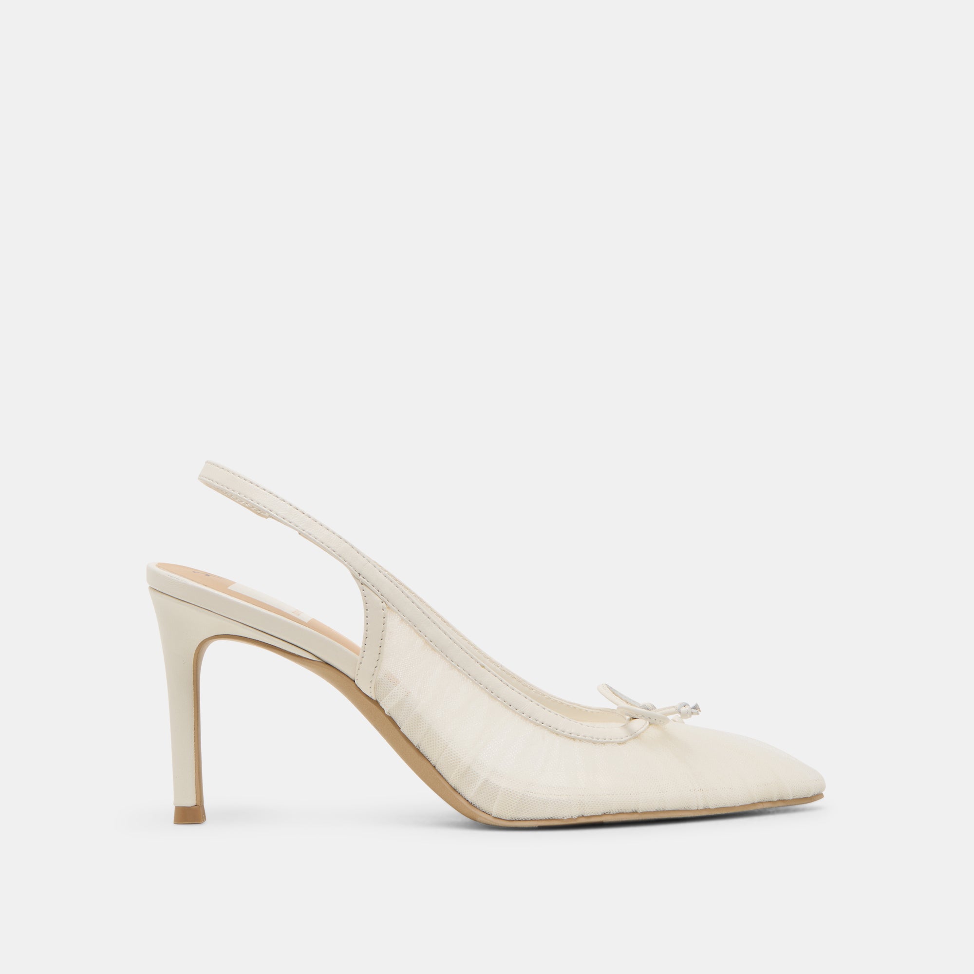 YELA Women's White Tulle Heels - Elegant High Heel Sandals for Weddings, Parties & Special Occasions