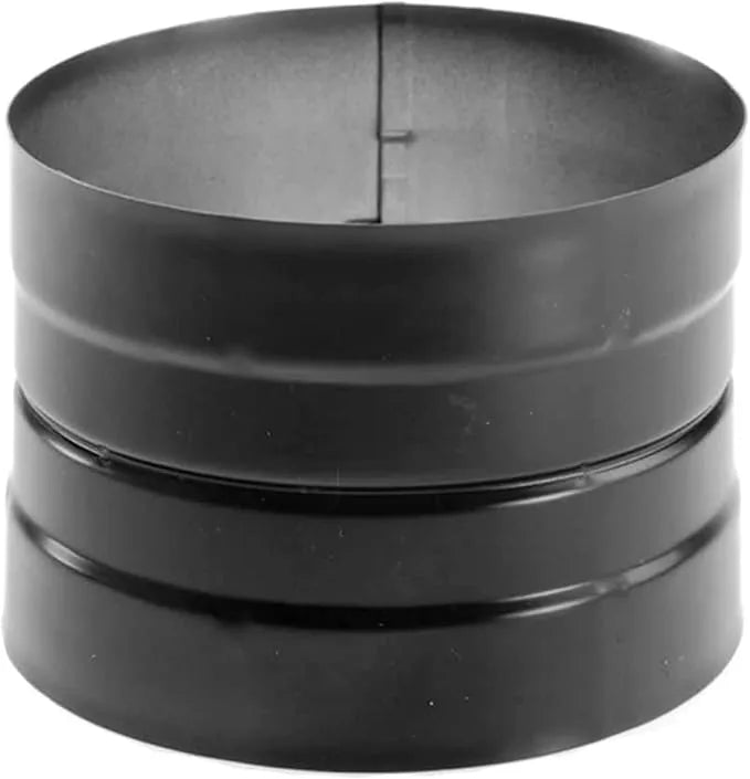 DuraVent DuraBlack Double Skirted Stovepipe Adapter for Wood Stove - Perfect for Fireplace, Chimney & Heating System Installation