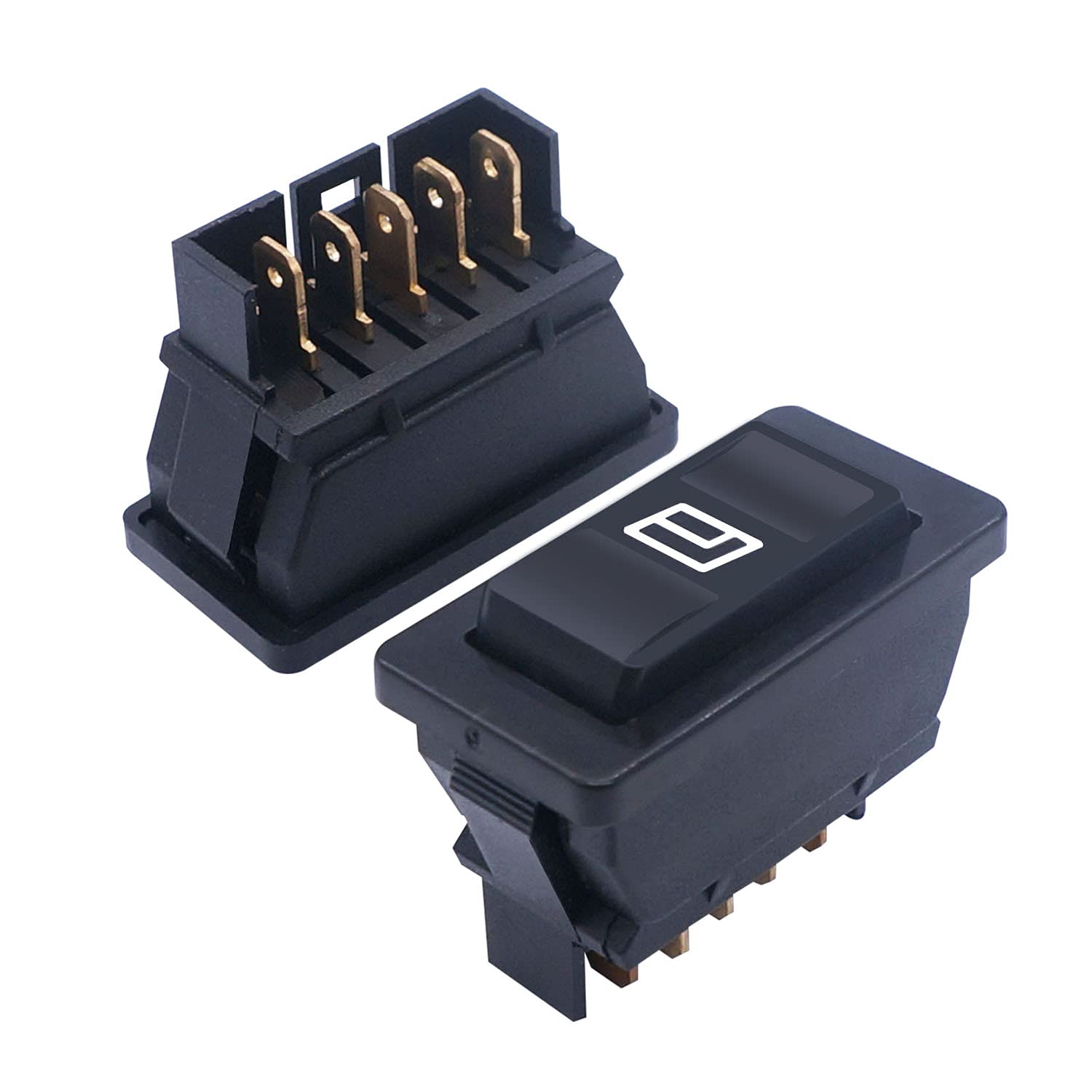 Weideer 2Pcs 5 Pin 12V 20A Car Power Window Switch with LED Light - Momentary Rocker Switch for Auto Window Lift Control (K-010) | Perfect for Jeep, Toyota, Ford & More Car Models