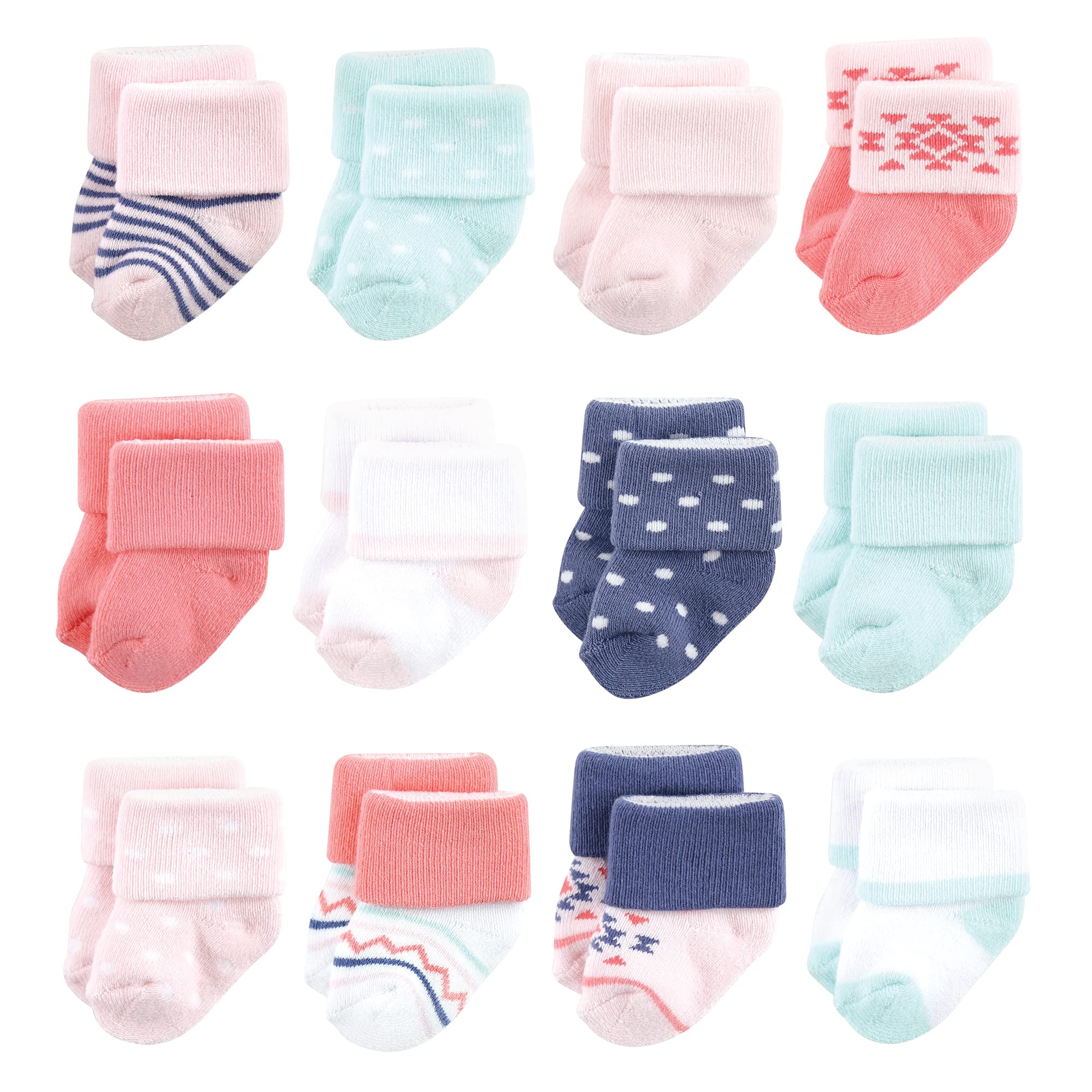 Luvable Friends Soft Terry Baby Socks for Newborns & Infants - Cozy & Breathable for Everyday Wear, Playtime, and Nursery