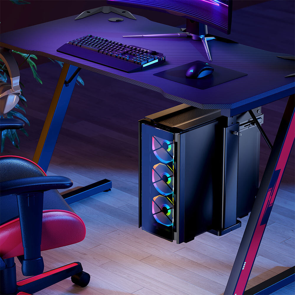 Activiva Ultra Wide Adjustable Wall & Under Desk PC Mount - Heavy Duty Monitor Arm for Dual Screens, Ergonomic Workspace Setup for Home Office & Gaming Stations