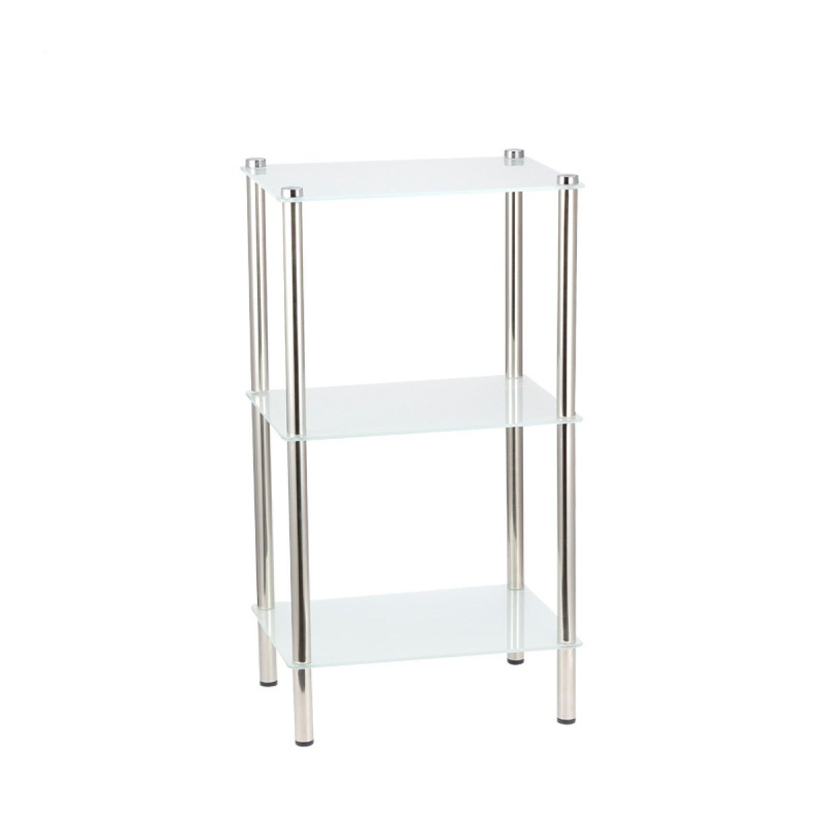 Tempered Glass Storage Shelf for Bathroom, Kitchen & Home - Gray Rectangular