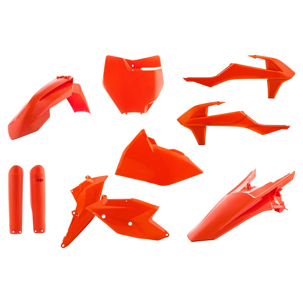 Acerbis Full Plastic Kit 16 Orange - Compatible with KTM 450 XC-F 2016-2018 | Dirt Bike Body Replacement for Off-Road Racing & Trail Riding